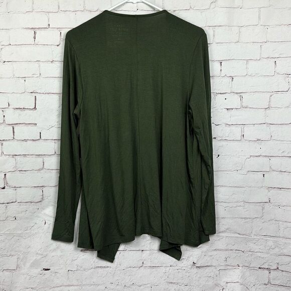 Torrid Sweater Womens 00 Cardigan Super Soft Knits Stretch Drape Olive Green - Picture 10 of 11